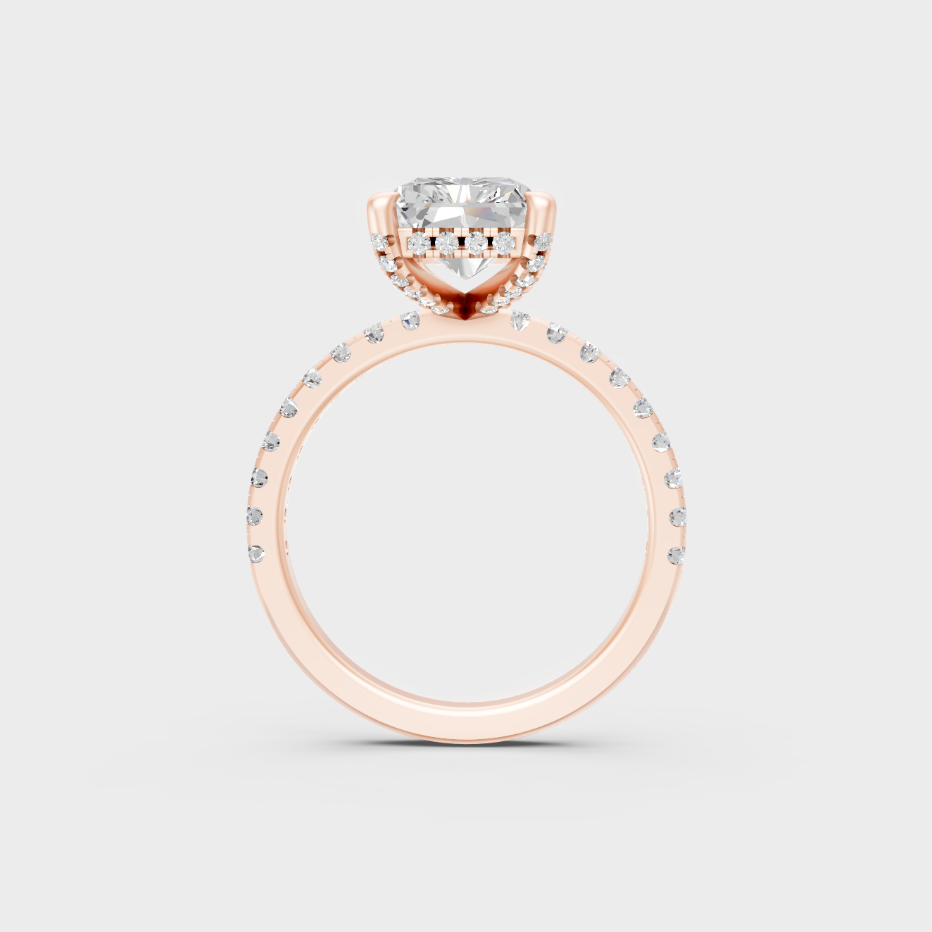 Rose Gold Engagement Ring With Ethical Lab Diamonds
