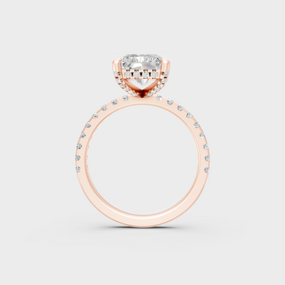 Rose Gold Engagement Ring With Ethical Lab Diamonds