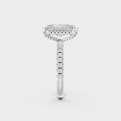 Premium Platinum Radiant Diamond Solitaire Ring Fine Jewelry