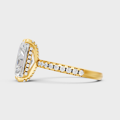 Elegant Radiant Proposal Ring In Yellow Gold