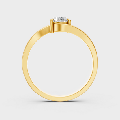 Elegant Oval Diamond Proposal Ring In Yellow Gold