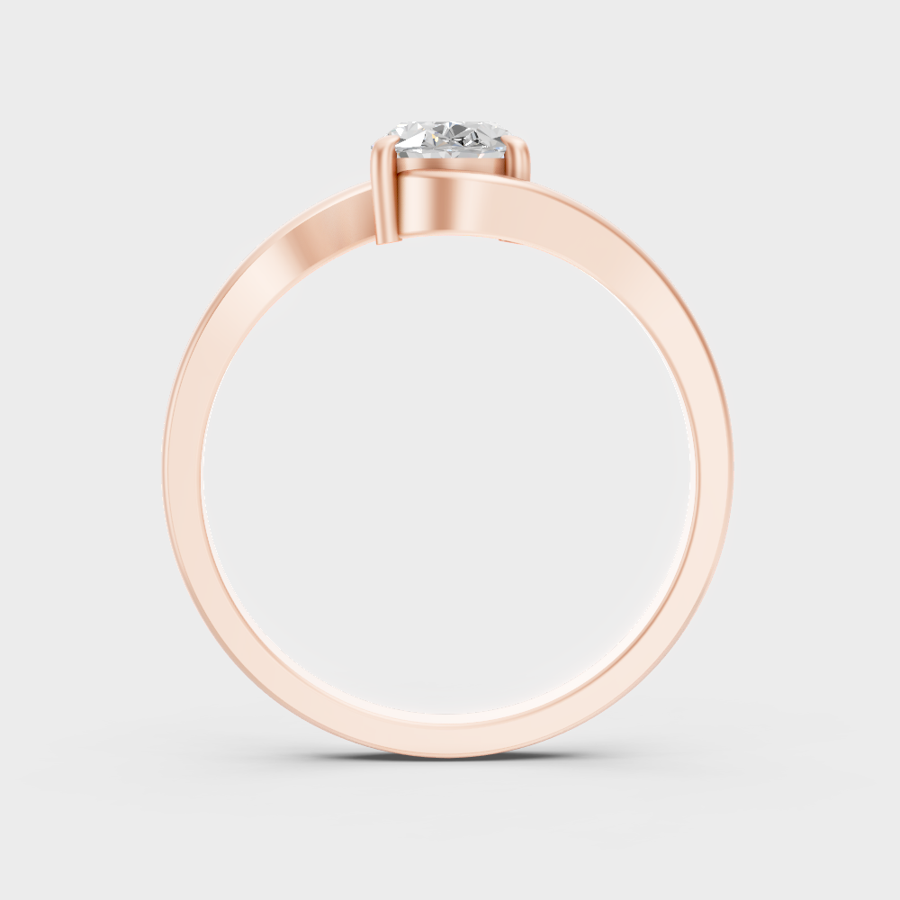 Rose Gold Luxury Oval Diamond Fine Jewelry