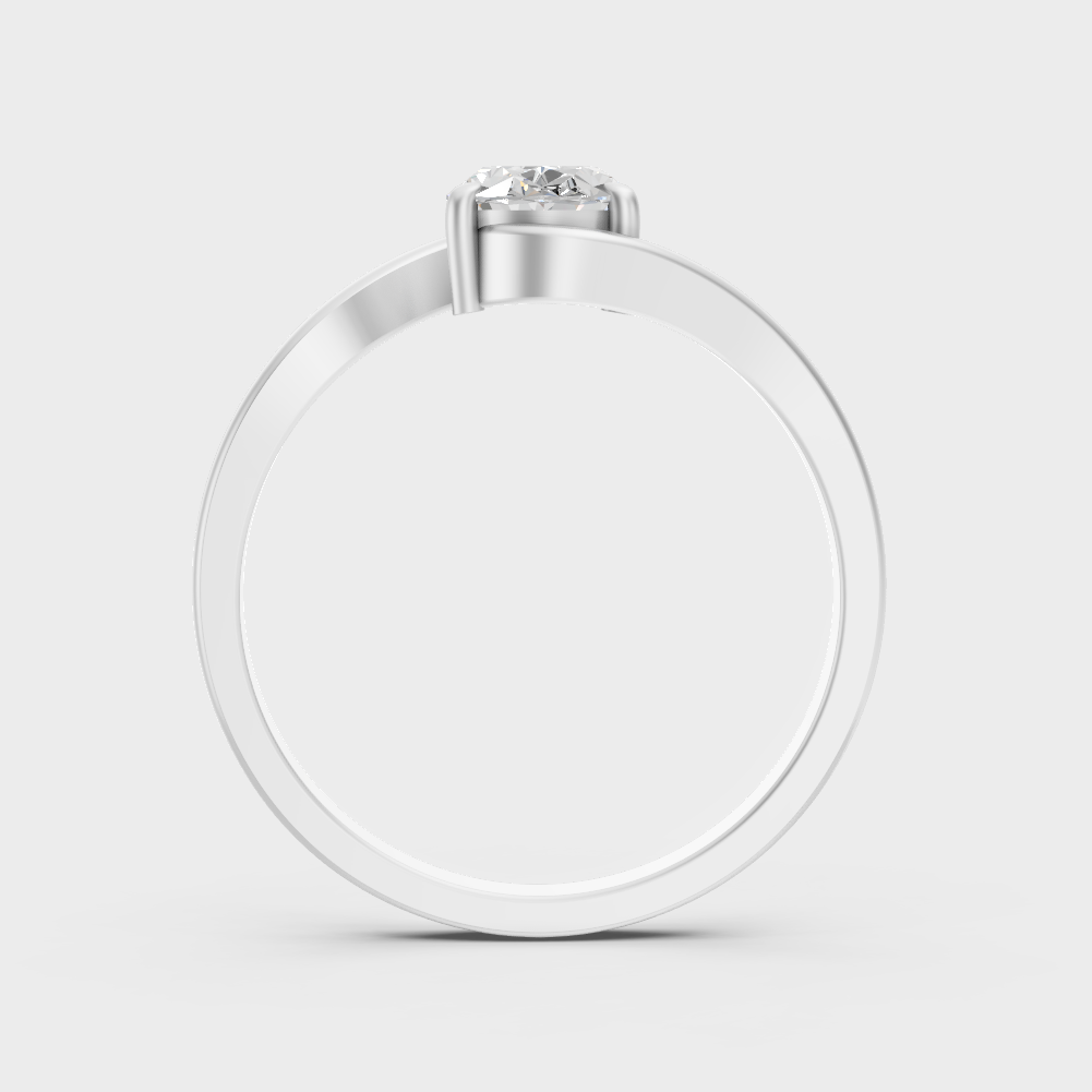 Platinum Luxury Oval Diamond Ring With Refined Sparkle