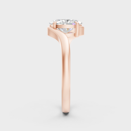 Rose Gold Engagement Ring With Ethical Lab Diamonds