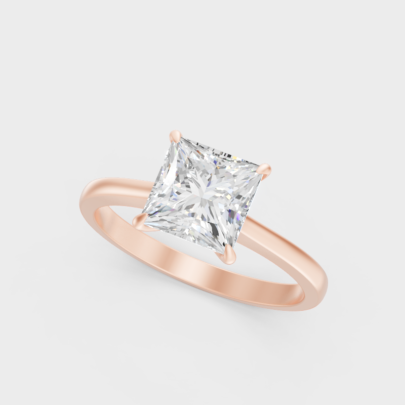 Rose Gold Engagement Ring With Ethical Lab Diamonds