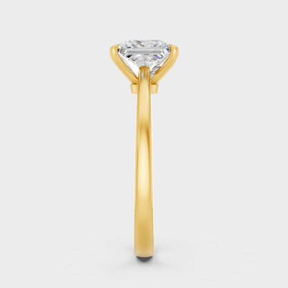 Yellow Gold Princess Statement Ring Luxury Jewelry