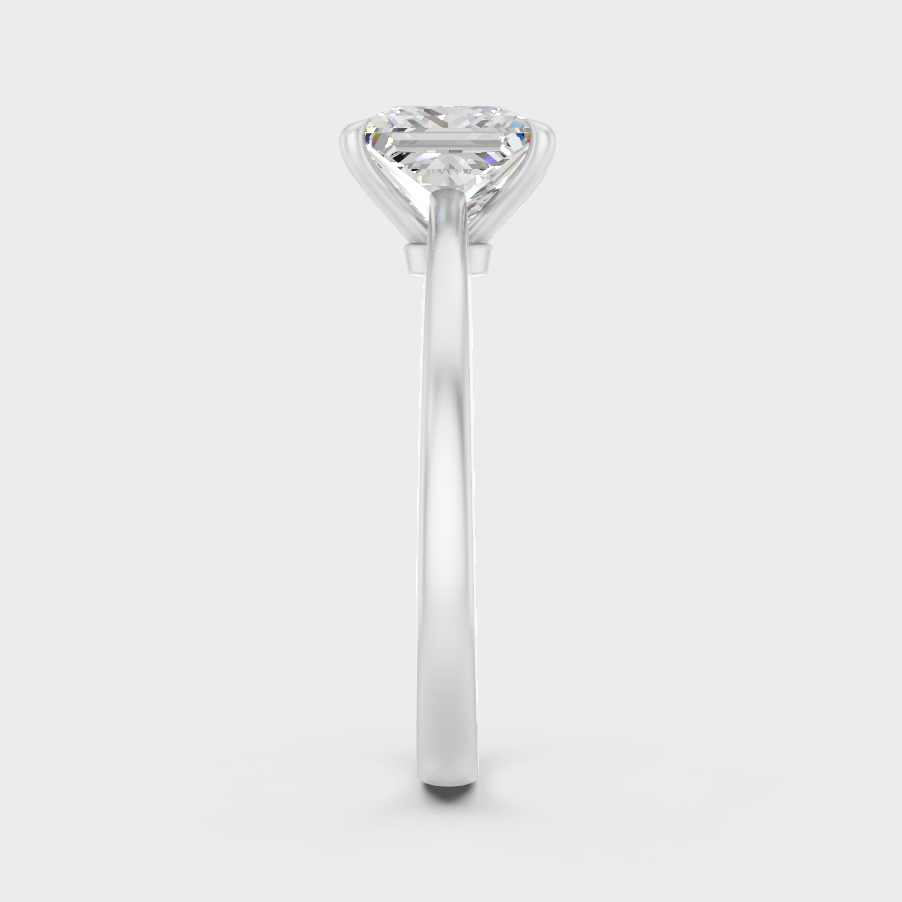 Premium Platinum Princess Diamond Solitaire Ring Fine Jewelry