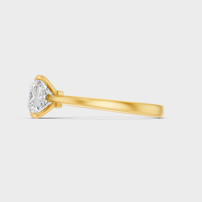 Elegant Princess Proposal Ring In Yellow Gold