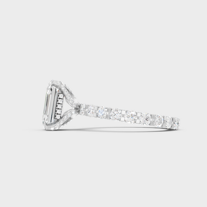 Platinum Fine Jewelry Emerald Eternity Ring For Women