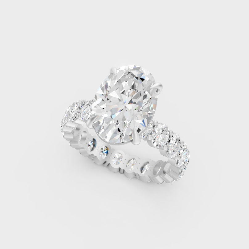 Platinum Oval Cut Diamond Solitaire Ring Timeless Elegance