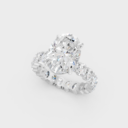 Platinum Oval Cut Diamond Solitaire Ring Timeless Elegance