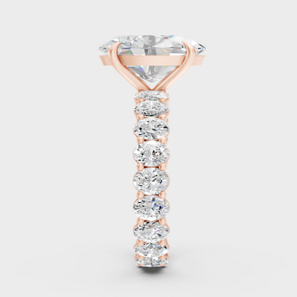 6.25 Ct Oval Diamond Ring In Yellow Gold Fine Jewelry