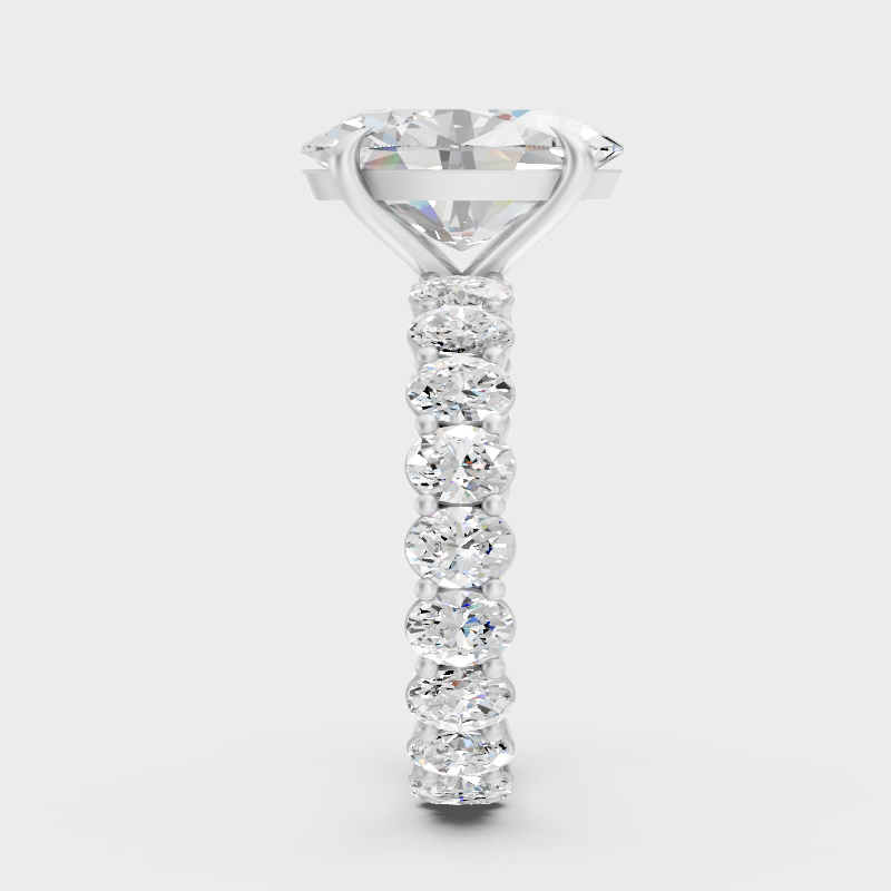 Premium Platinum Oval Diamond Solitaire Ring Fine Jewelry