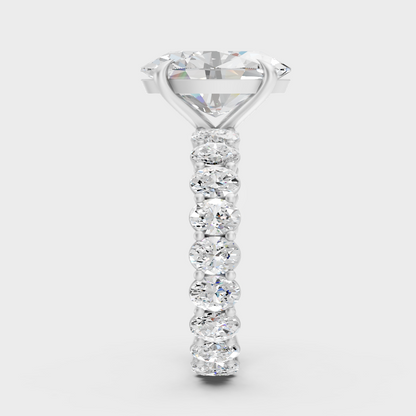 Premium Platinum Oval Diamond Solitaire Ring Fine Jewelry