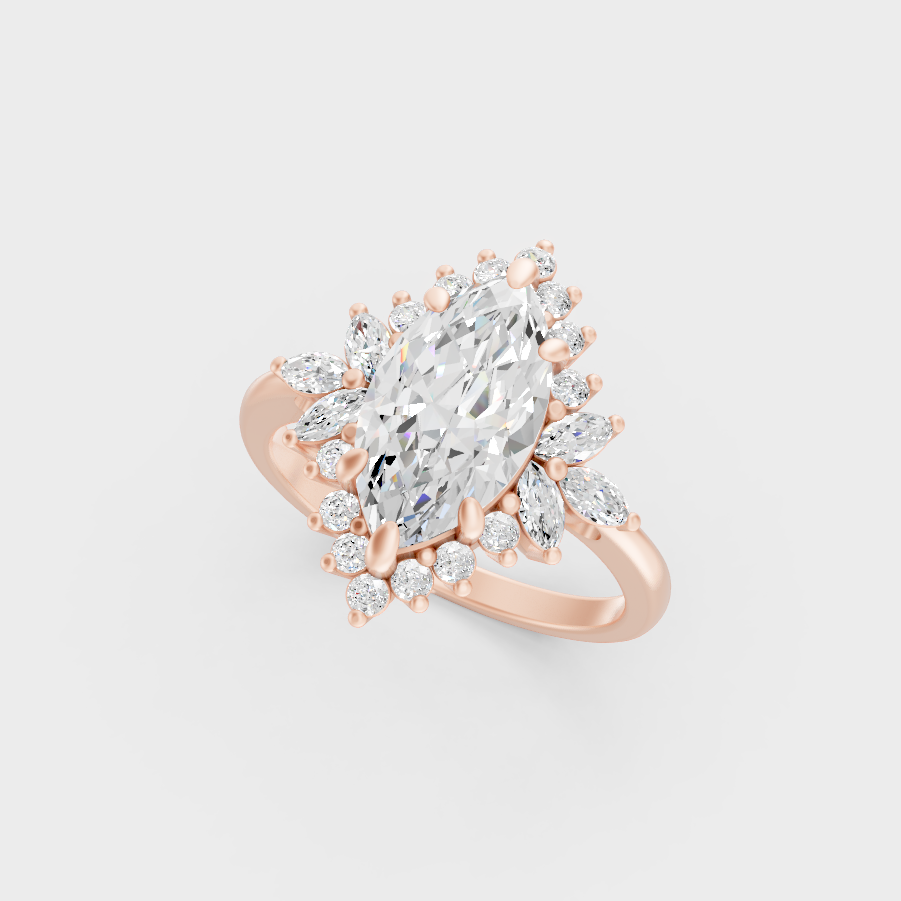 Rose Gold Engagement Ring With Ethical Lab Diamonds