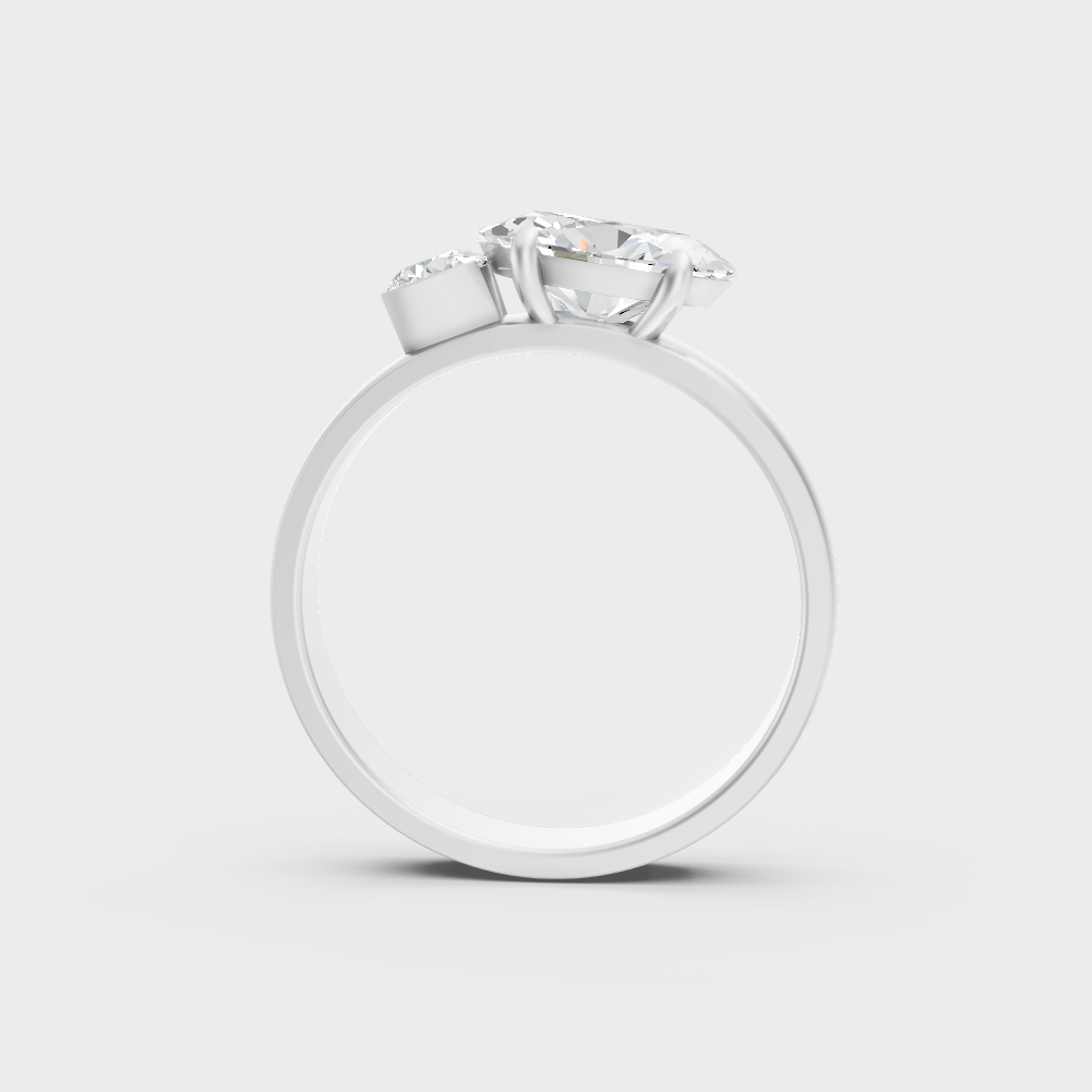 Platinum Oval Round Toi Et Moi Diamond Ring Timeless Elegance