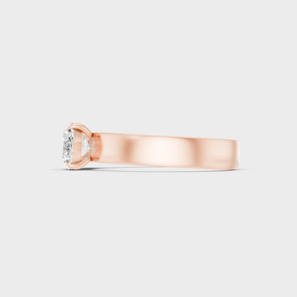 Rose Gold Oval Lab Grown Diamond Toi Et Moi Ring Elegant Style