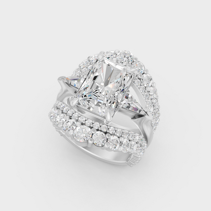 Platinum Multishape Diamond Solitaire Ring Timeless Elegance