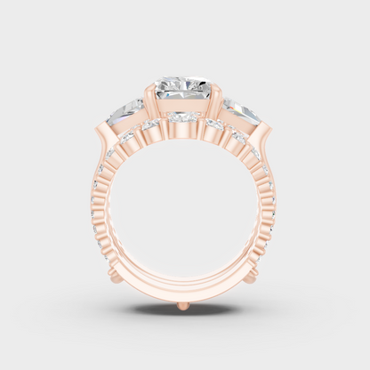 Rose Gold Luxury Multishape Diamond Engagement Jewelry