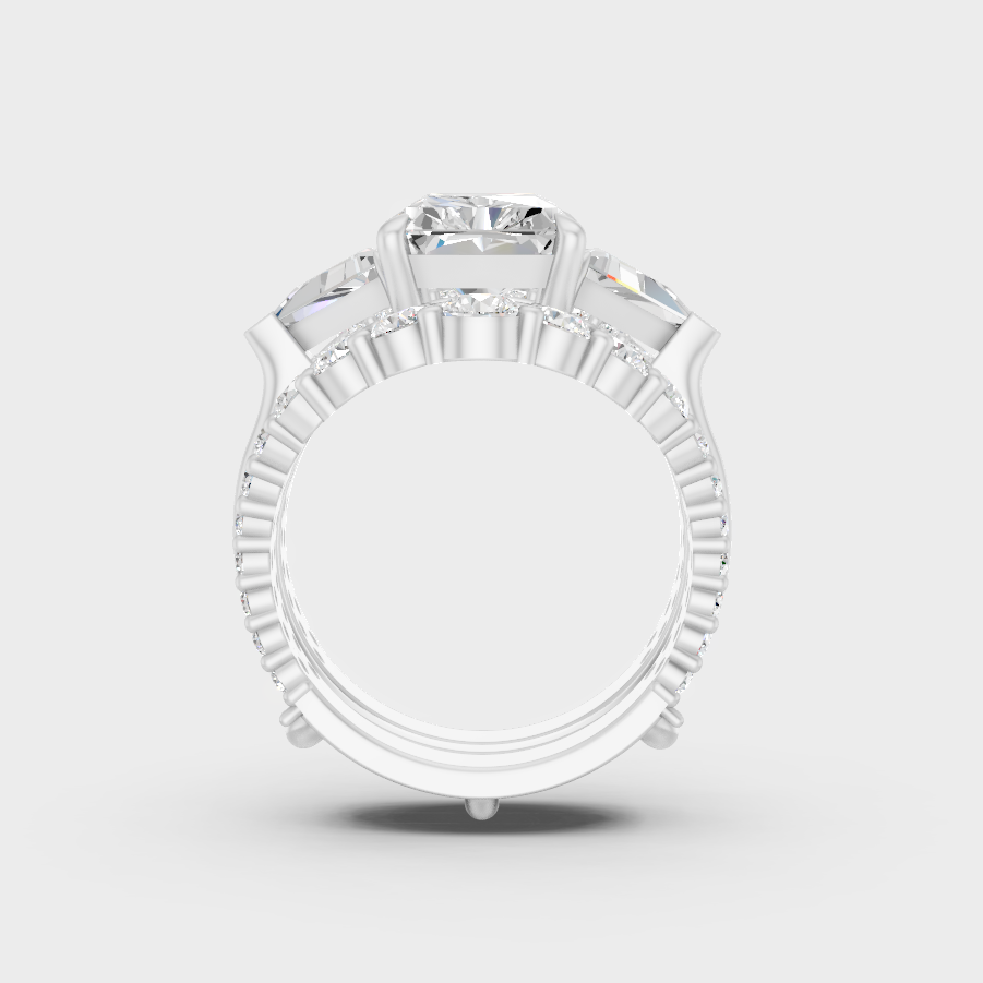 White Gold Multishape Proposal Ring With Brilliant Sparkle