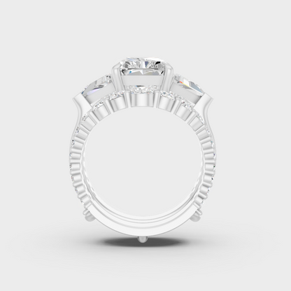 White Gold Multishape Proposal Ring With Brilliant Sparkle