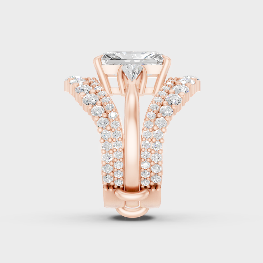 Rose Gold Engagement Ring With Ethical Lab Diamonds