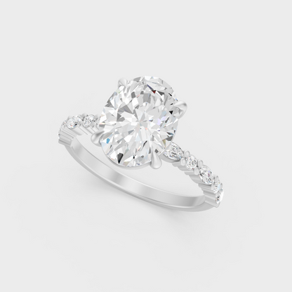 Platinum Multishape Diamond Solitaire Ring Timeless Elegance