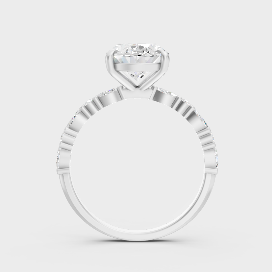 White Gold Multishape Proposal Ring With Brilliant Sparkle
