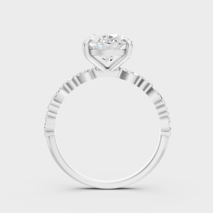 White Gold Multishape Proposal Ring With Brilliant Sparkle