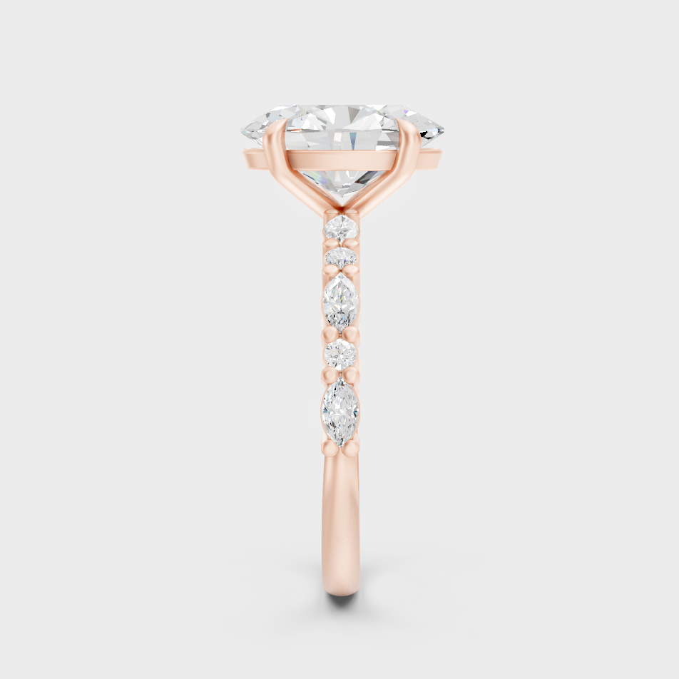 Rose Gold Engagement Ring With Ethical Lab Diamonds