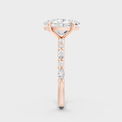 Rose Gold Engagement Ring With Ethical Lab Diamonds