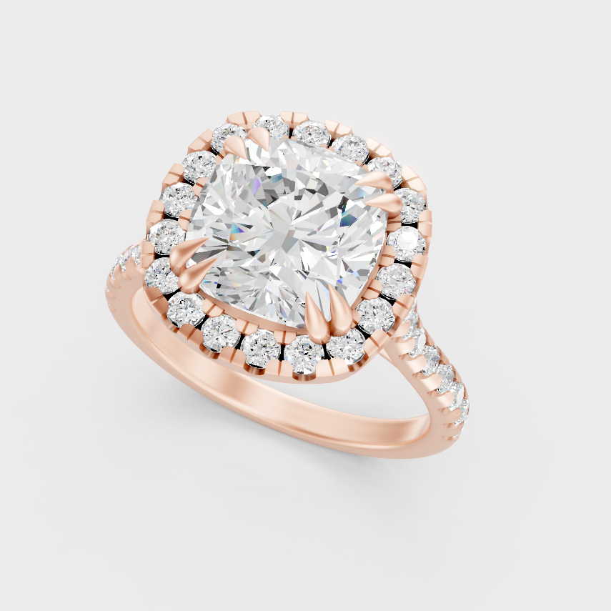 Rose Gold Engagement Ring With Ethical Lab Diamonds