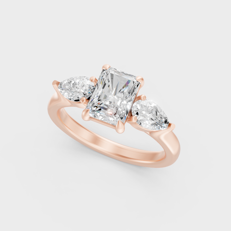 Rose Gold Engagement Ring With Ethical Lab Diamonds