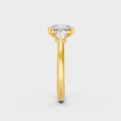 Elegant Radiant Proposal Ring In Yellow Gold