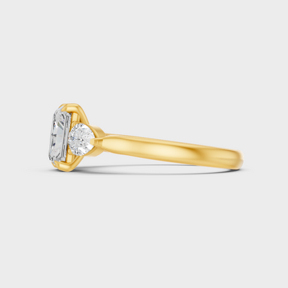 Yellow Gold Radiant Statement Ring Luxury Jewelry