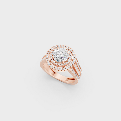 Rose Gold Engagement Ring With Ethical Lab Diamonds