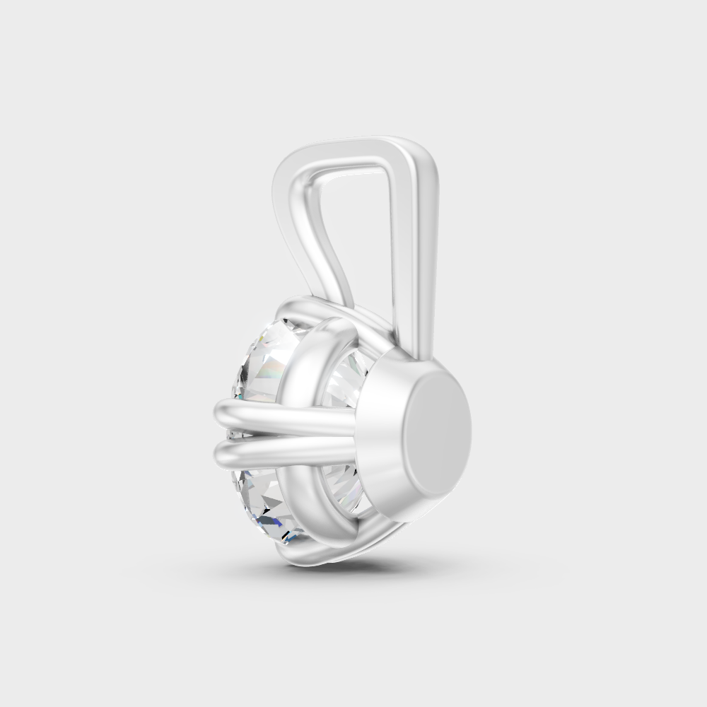 Round Diamond Pendant Jewelry White Gold