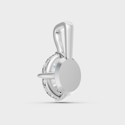 Luxury Oval Diamond Pendant Platinum Jewelry