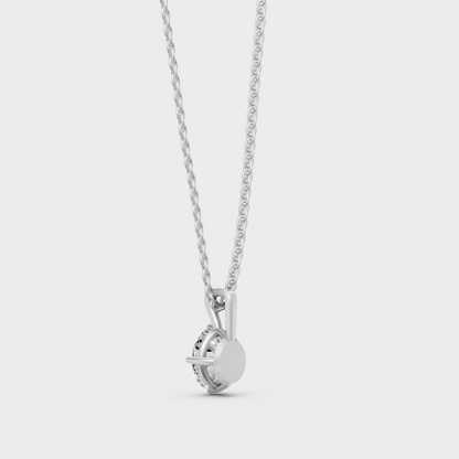 Luxury Oval Diamond Pendant Necklace Platinum Jewelry