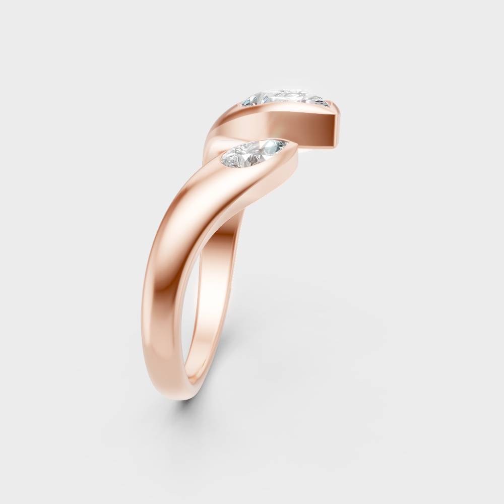  rose gold teardrop lab-grown diamond ring for modern ethical luxury
