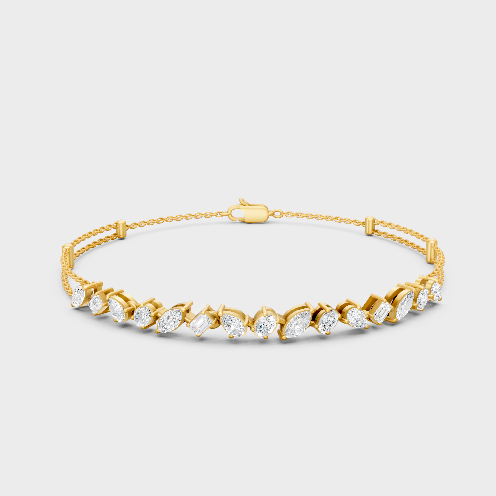 1.04 Ct Multi-Shape Lab-Grown Diamond Bracelet