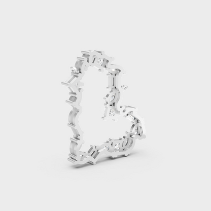 White Gold Multi-Shape Lab-Grown Diamond Pendant With Hallmark Gold Quality