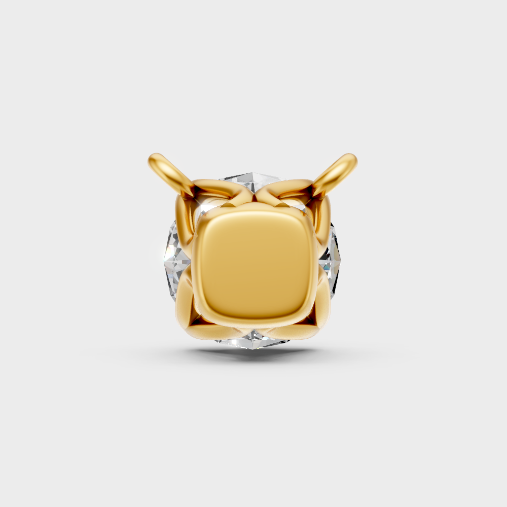Brilliant Round Diamond Pendant Yellow Gold Jewelry