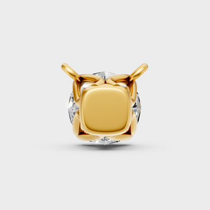 Brilliant Round Diamond Pendant Yellow Gold Jewelry