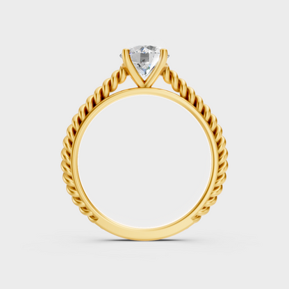 Yellow Gold Round Diamond Ring Available 