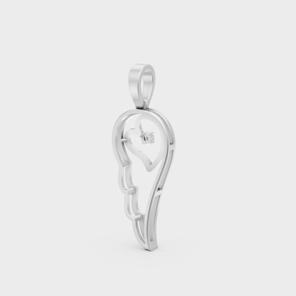 Luxury 950 Platinum Diamond Pendant With A Certified Round Lab Diamond