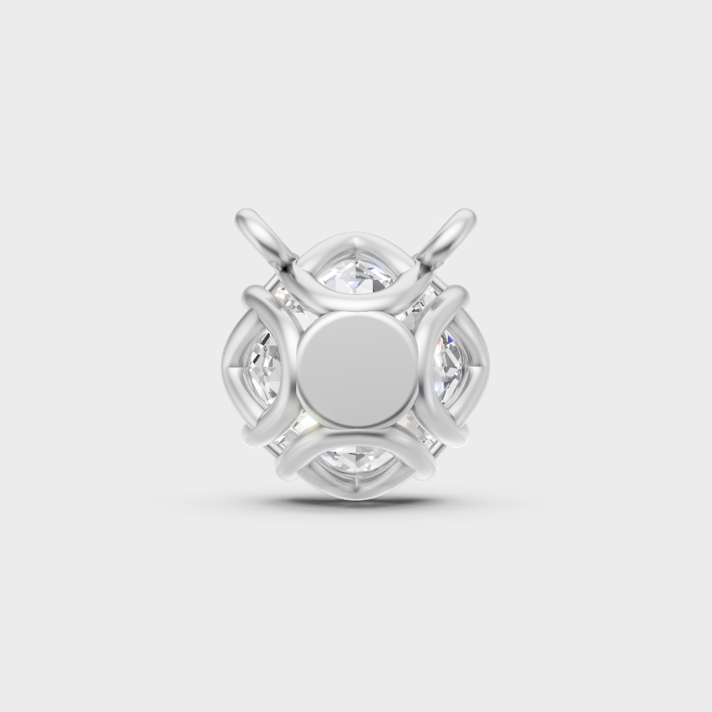 Luxury Round Diamond Pendant 950 Platinum
