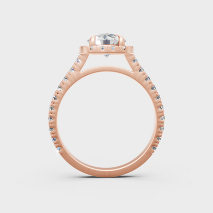 Blush Rose Gold Round Lab Diamond Ring For Sophisticated Sustainable Luxury