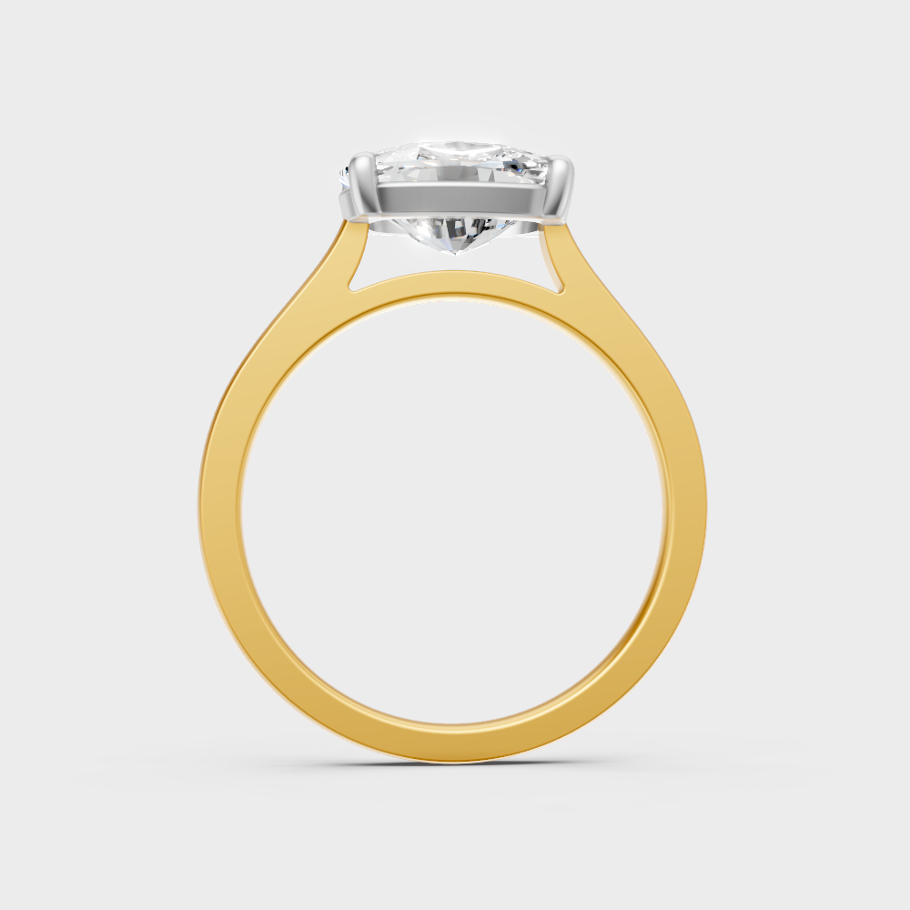 Two-Tone Gold Engagement Ring Showcasing A Sustainable 2.75Ct Cushion-Cut Diamond