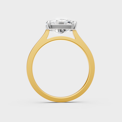 Two-Tone Gold Engagement Ring Showcasing A Sustainable 2.75Ct Cushion-Cut Diamond